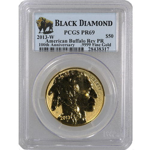 2013-W 1 oz Reverse Proof American Gold Buffalo Coin PR/PF69
