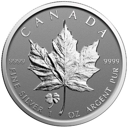 2016 1 oz Four Leaf Clover Privy Canadian Silver Maple Leaf Reverse Proof Coin