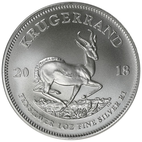 2018 1 oz South African Silver Krugerrand Coin