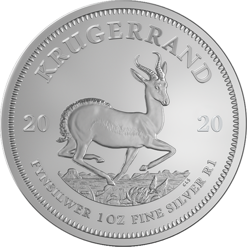 2020 1 oz South African Silver Krugerrand Coins