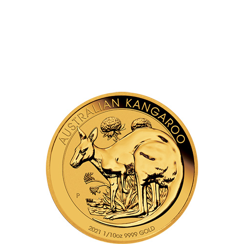 2021 1/10 oz Australian Gold Kangaroo Coin