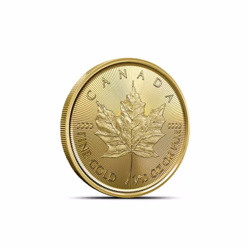 2022 1/10 oz Canadian Gold Maple Leaf Coin (BU)