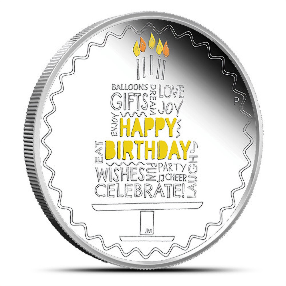 2022 Proof Colorized Australian Happy Birthday Silver Coin