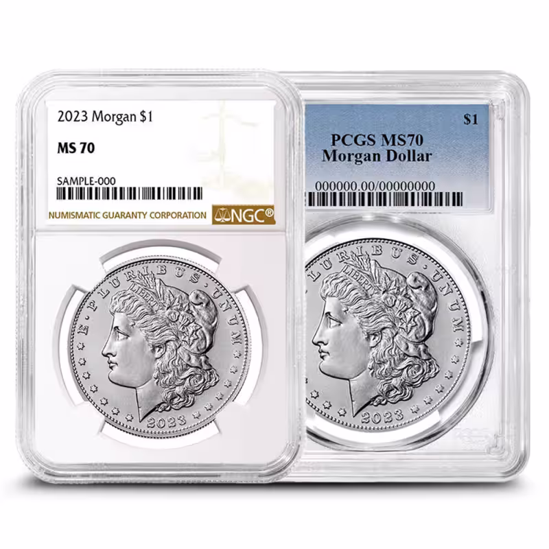 2023 Morgan Silver Dollar Coin MS70 (Varied Label, PCGS or NGC)