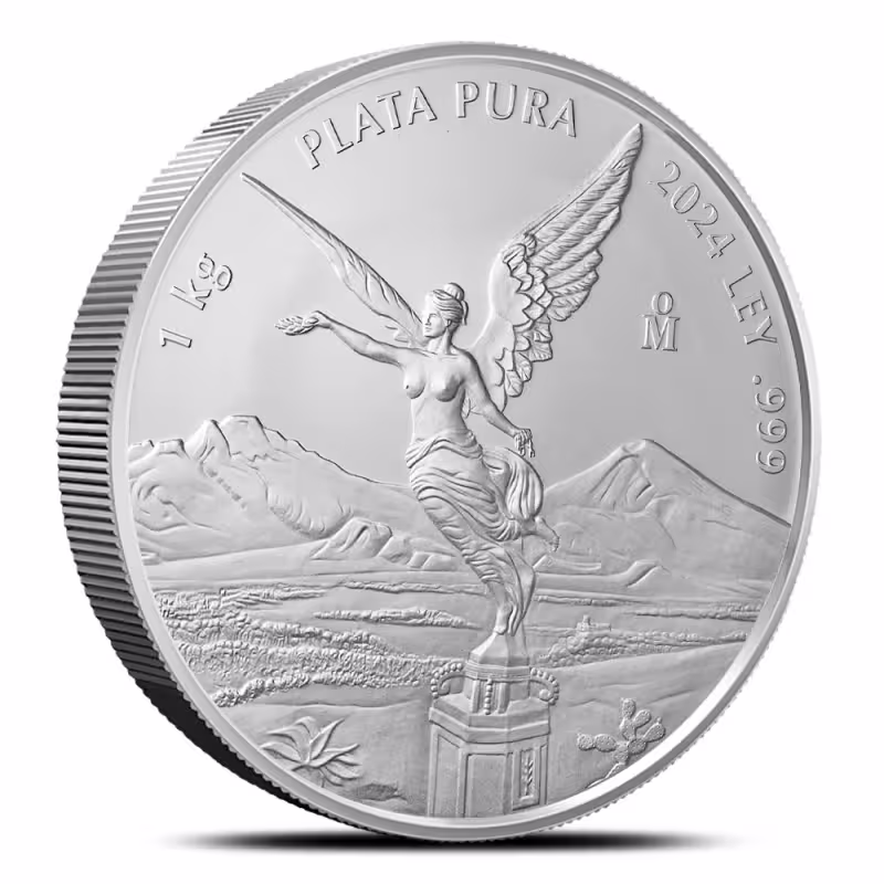 2024 1 Kilo Mexican Silver Libertad Coin (BU, In Capsule)