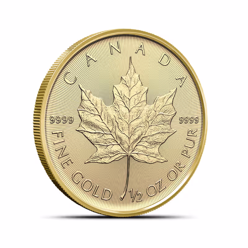 2024 1/2 oz Canadian Gold Maple Leaf Coin (BU)