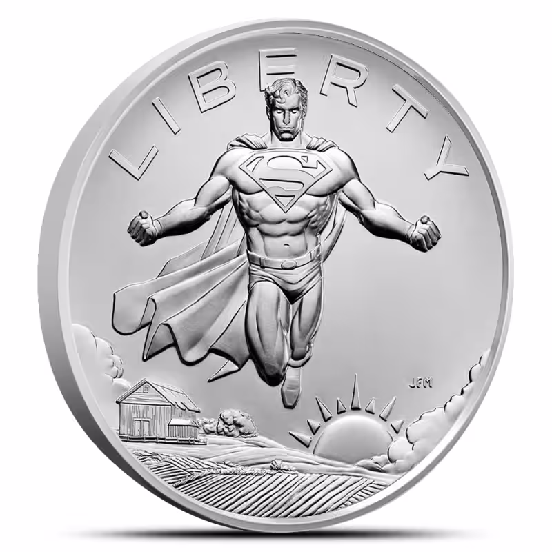 2025 1 oz DC Comics Superman American Liberty Silver Medal