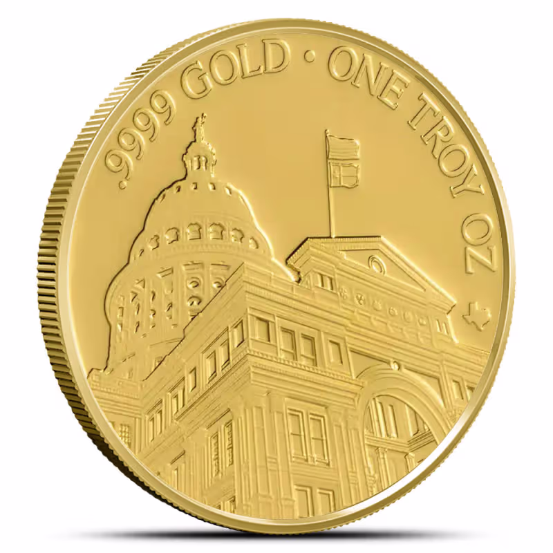 2025 1 oz Texas Mint State Capitol Gold Round (New)