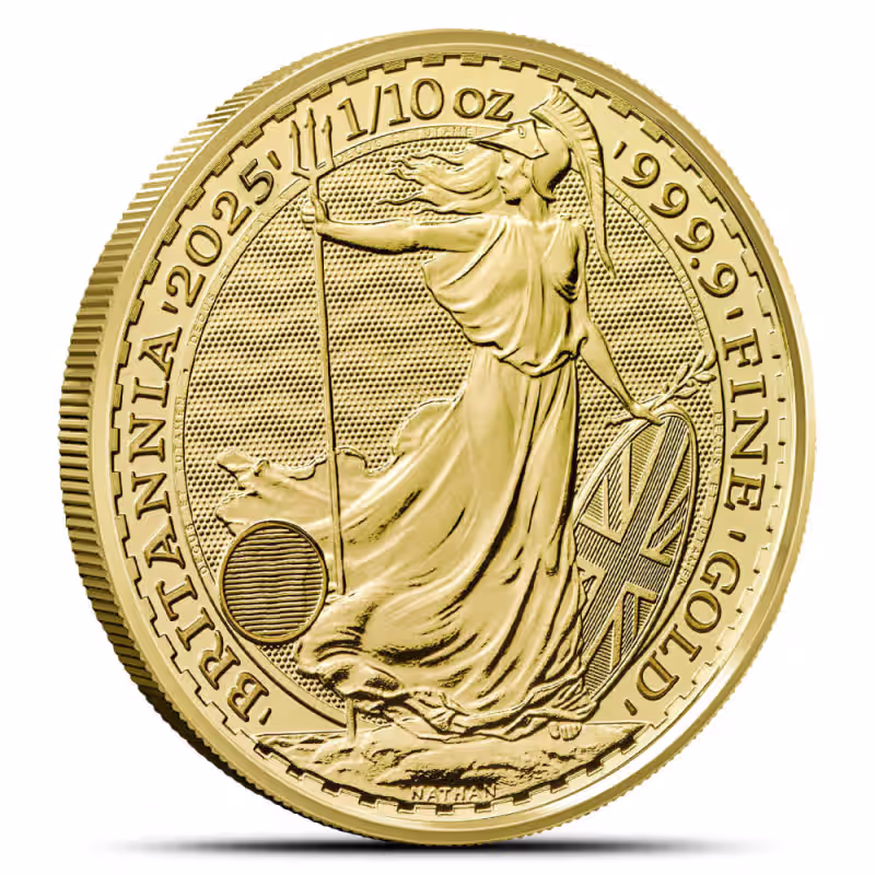 2025 1/10 oz British Gold Britannia Coin (BU)