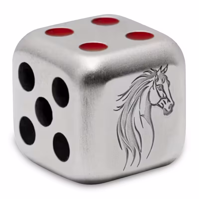 2026 1 oz Antique Fiji Silver Year of the Horse Dice Coin