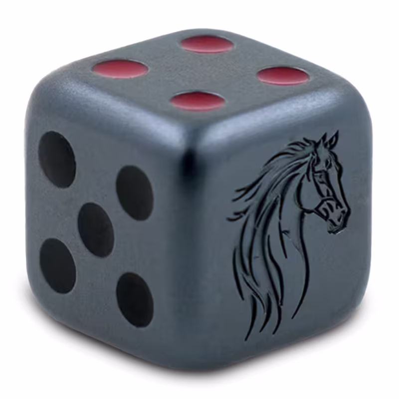 2026 1 oz Black Antique Fiji Silver Year of the Horse Dice Coin