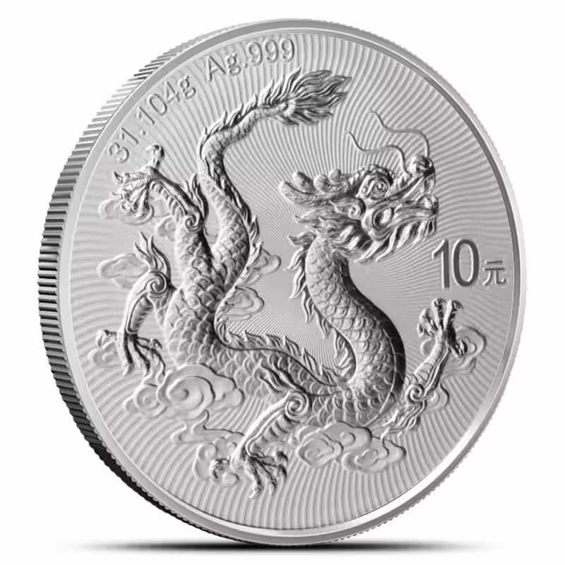 2026 1 oz Chinese Mint Silver Dragon Coin (BU)
