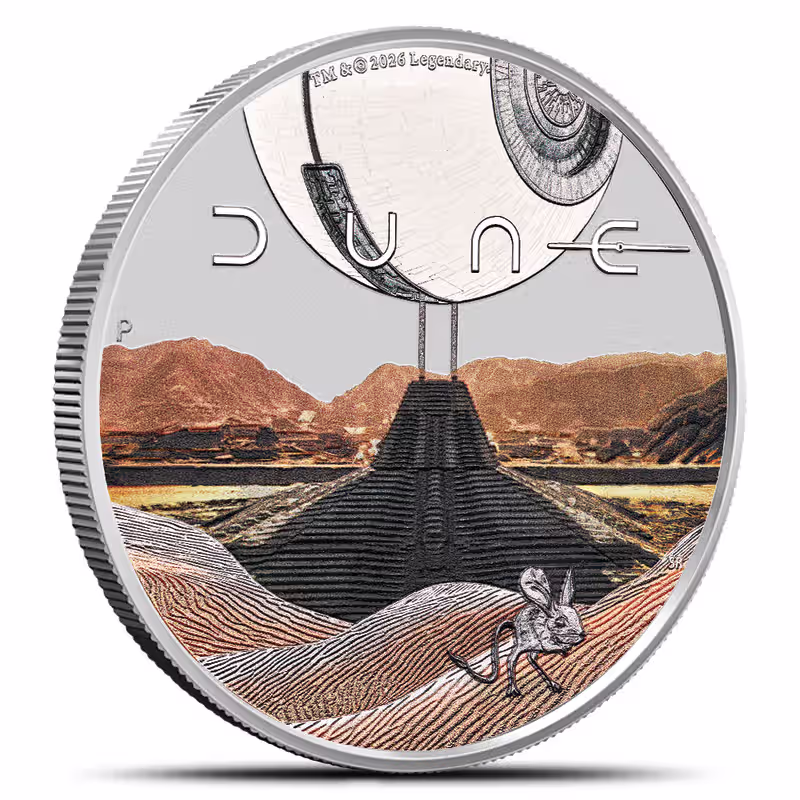 2026 1 oz Colorized Tuvalu Silver DUNE Coin (Box + CoA)