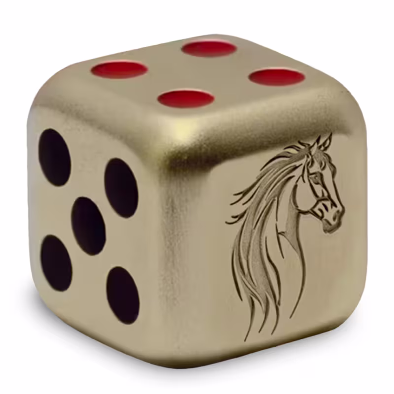 2026 1 oz Fiji Silver Year of the Horse Dice Coin (Gilded)