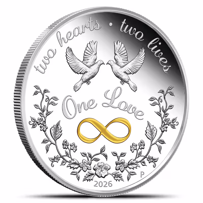 2026 1 oz Proof Australian Silver One Love Coin (Box + CoA)