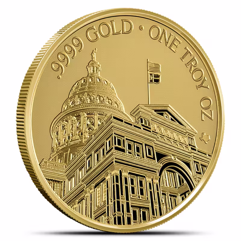 2026 1 oz Texas Mint State Capitol Gold Round (New)