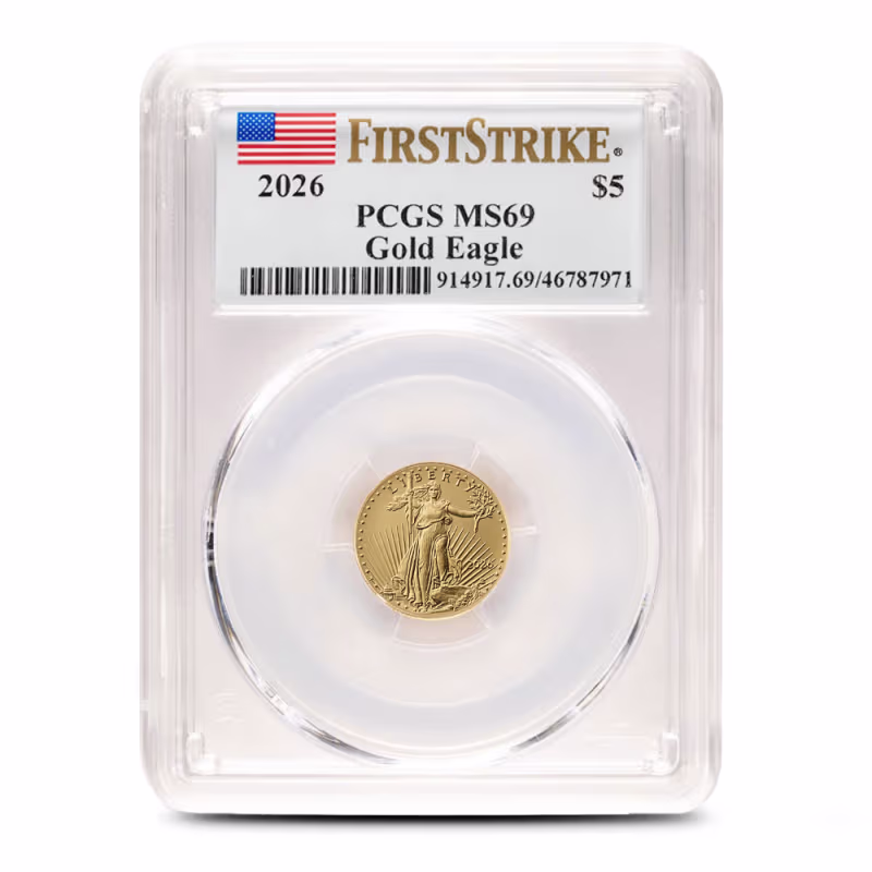 2026 1/10 oz American Gold Eagle Coin PCGS MS69 FS