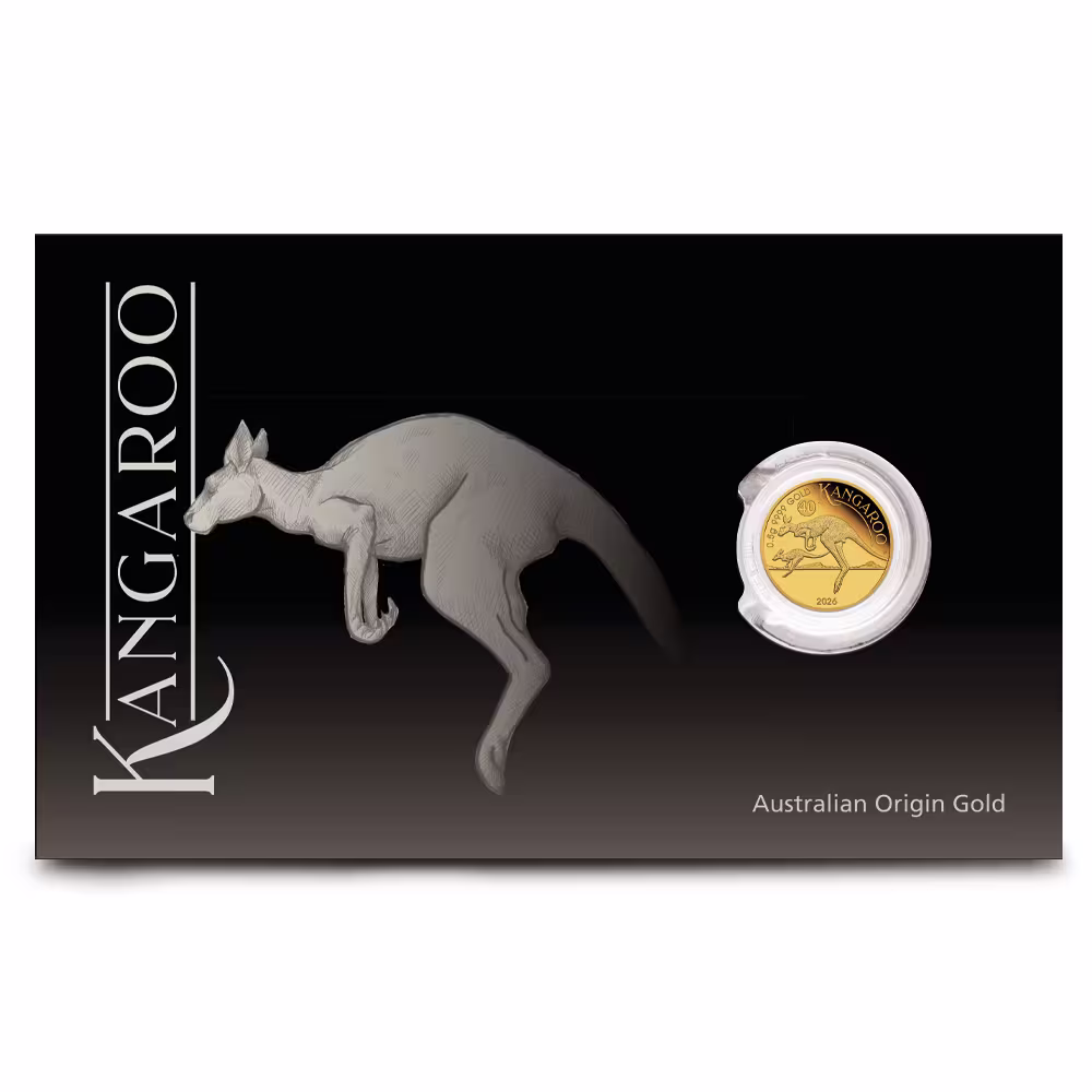 2026 1/2 Gram Proof Australian Gold Mini Roo Coin (In Card)