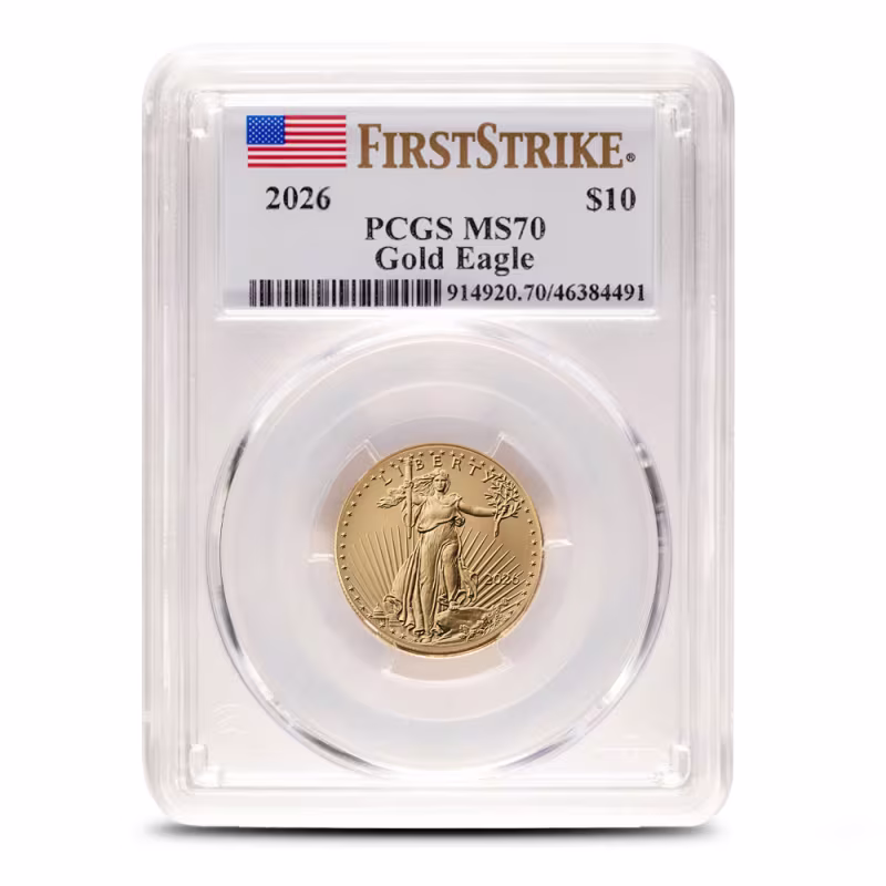 2026 1/4 oz American Gold Eagle Coin PCGS MS70 FS