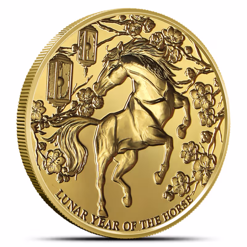 2026 1/4 oz Pitcairn Islands Gold Lunar Year of the Horse Coin