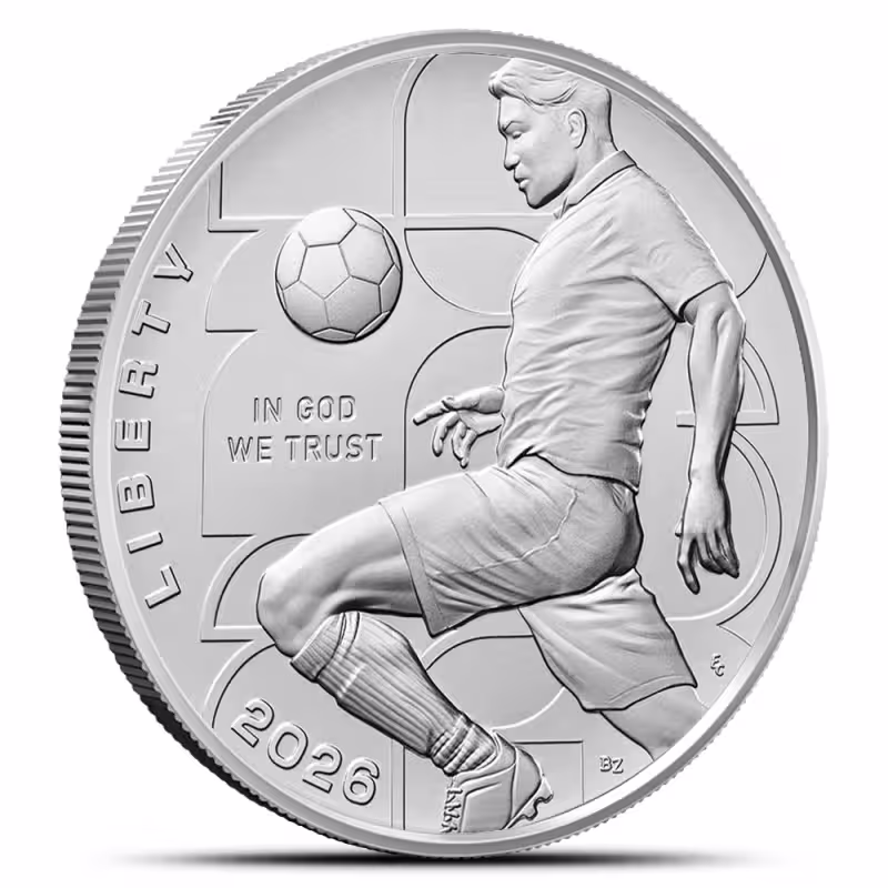 2026-P $1 Burnished American FIFA World Cup Silver Dollar (Box + CoA)
