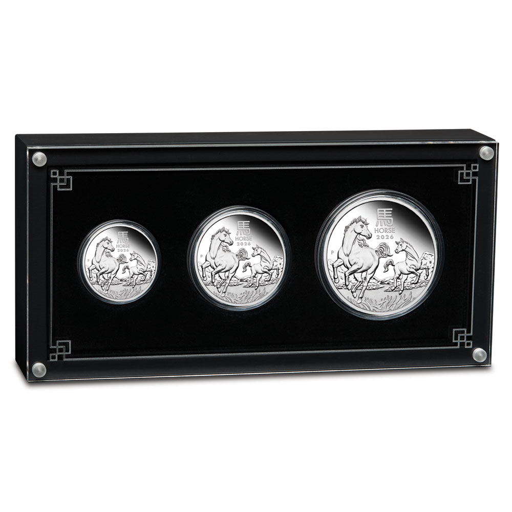 2026 Proof Australian Silver Lunar Horse 3-Coin Set