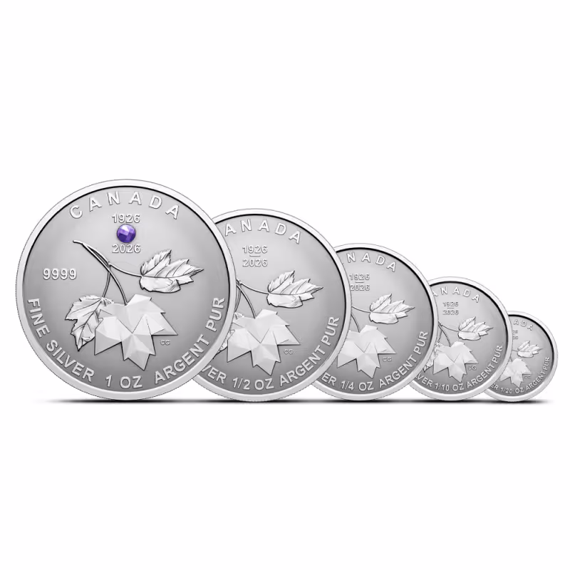 2026 Proof Canadian Silver Maple Leaf Double Effigy 5-Coin Set (Box + CoA)