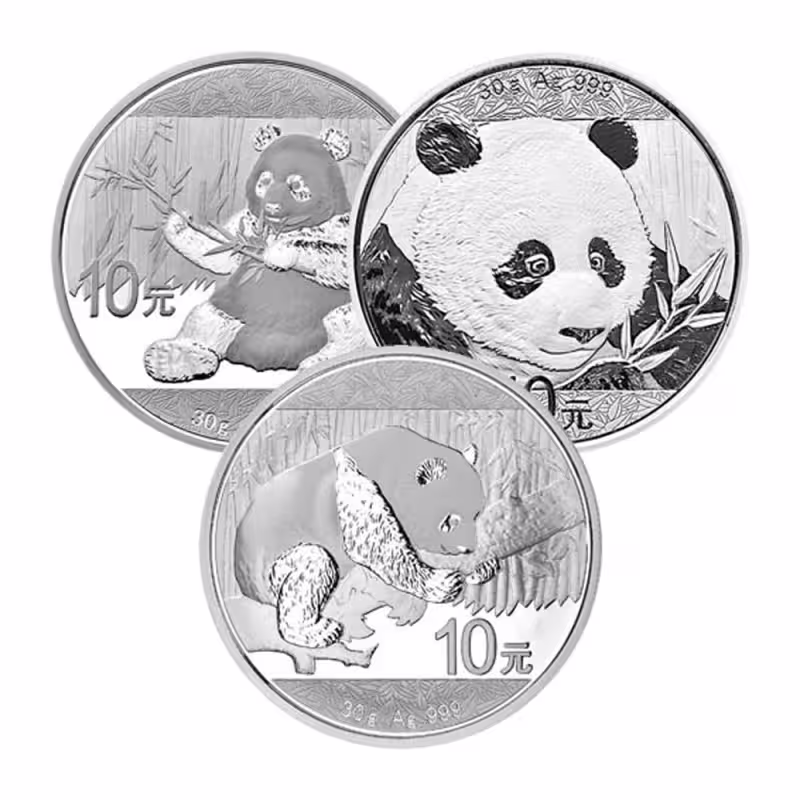 30 Gram Chinese Silver Panda Coins (Random Year)