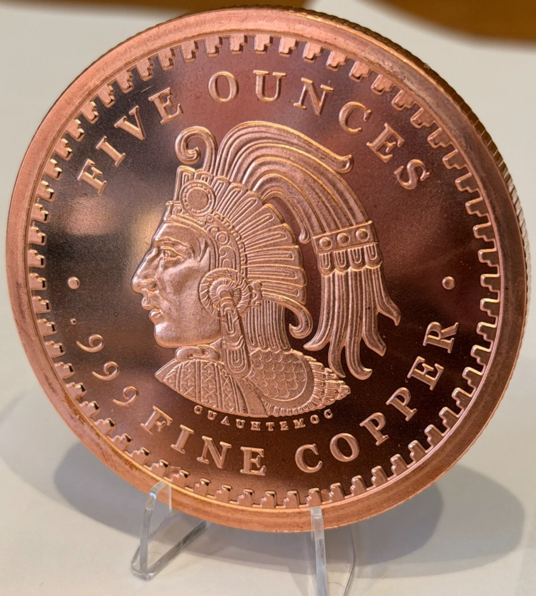 5 oz SilverTowne Aztec Calendar Copper Round (New)