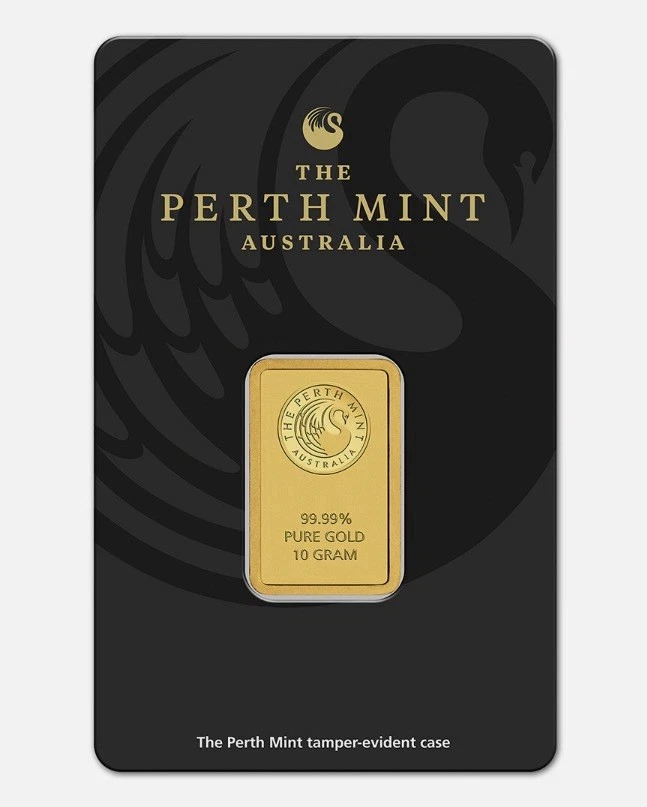 10 Gram Perth Mint Gold Bar (New w/ Assay)
