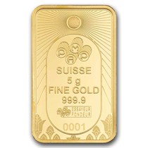 5 Gram PAMP Suisse Lucky Scarab Gold Bar (New w/Assay)