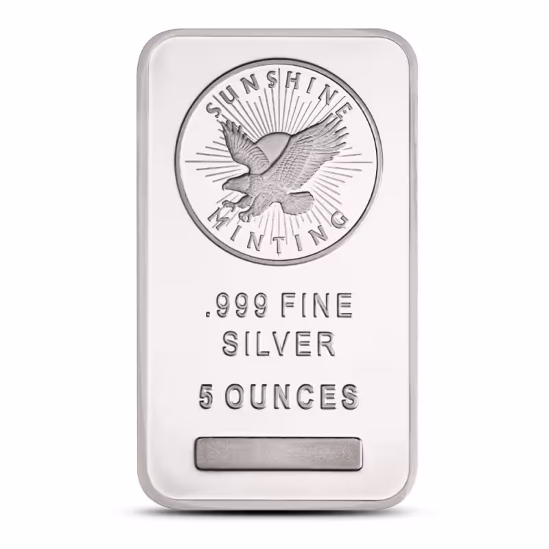 5 oz Sunshine Silver Bar (New)
