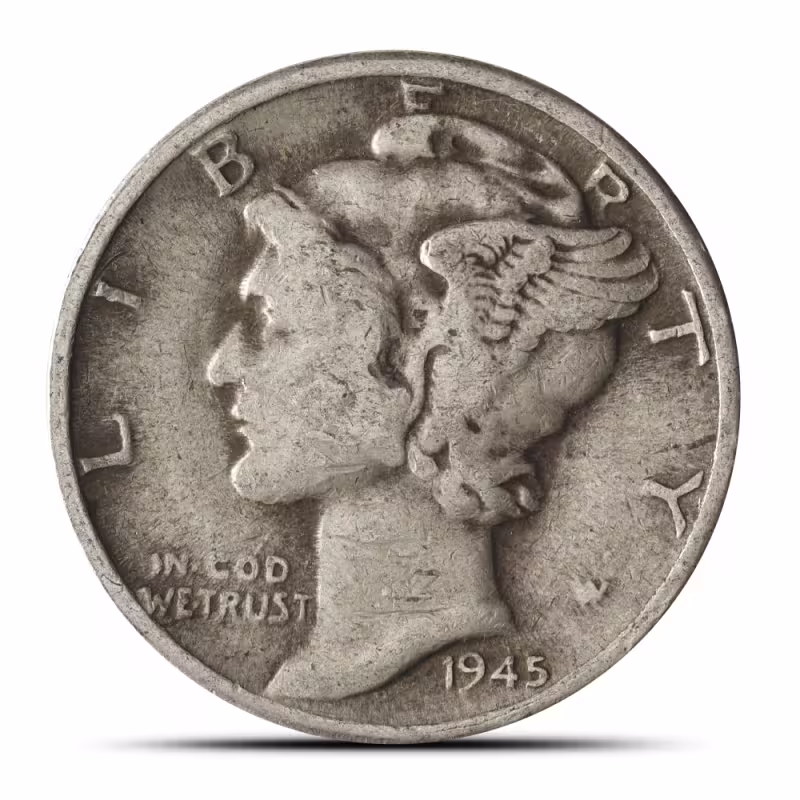 90% Silver Mercury Dimes ($100 FV, Circulated)