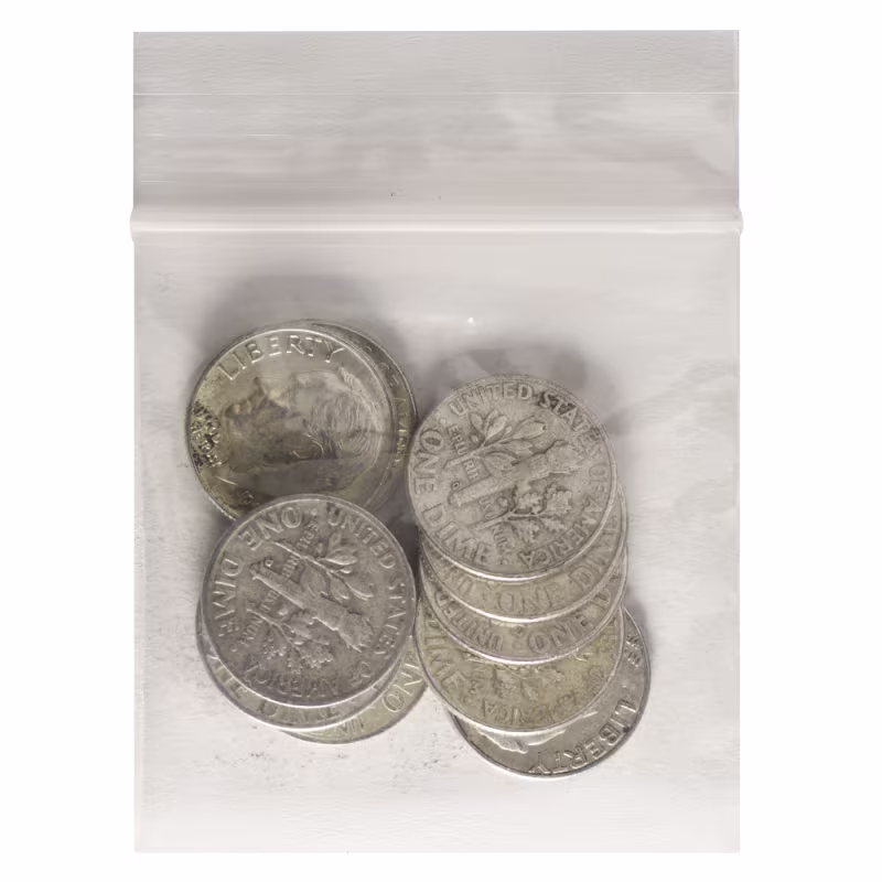 90% Silver Roosevelt Dimes ($1 FV)