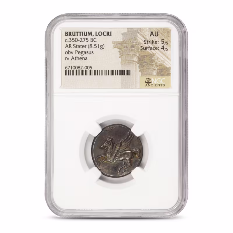 Bruttium, Locri c.350-275 BC AR Stater NGC AU