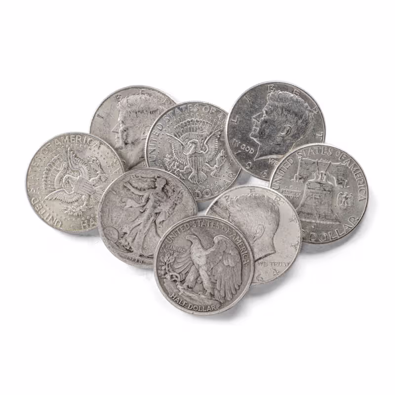 Buy $10 Face Value Bags of 90% Half-Dollar Silver Coins
