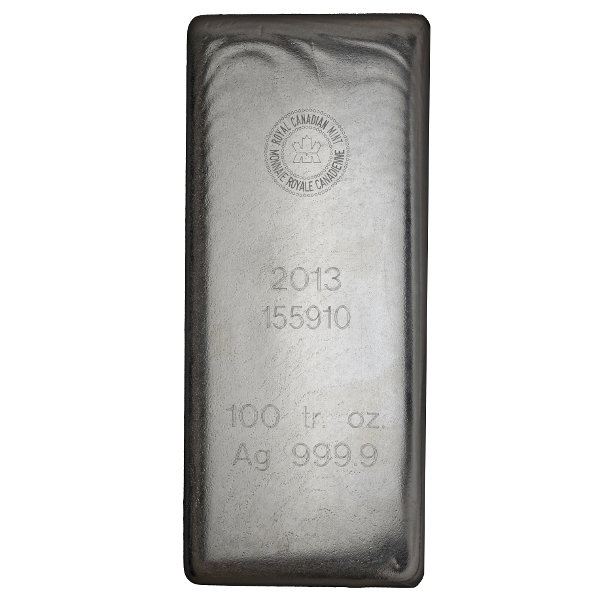 Buy 100 oz RCM Silver Bars Version 1 Online - .9999 Pure