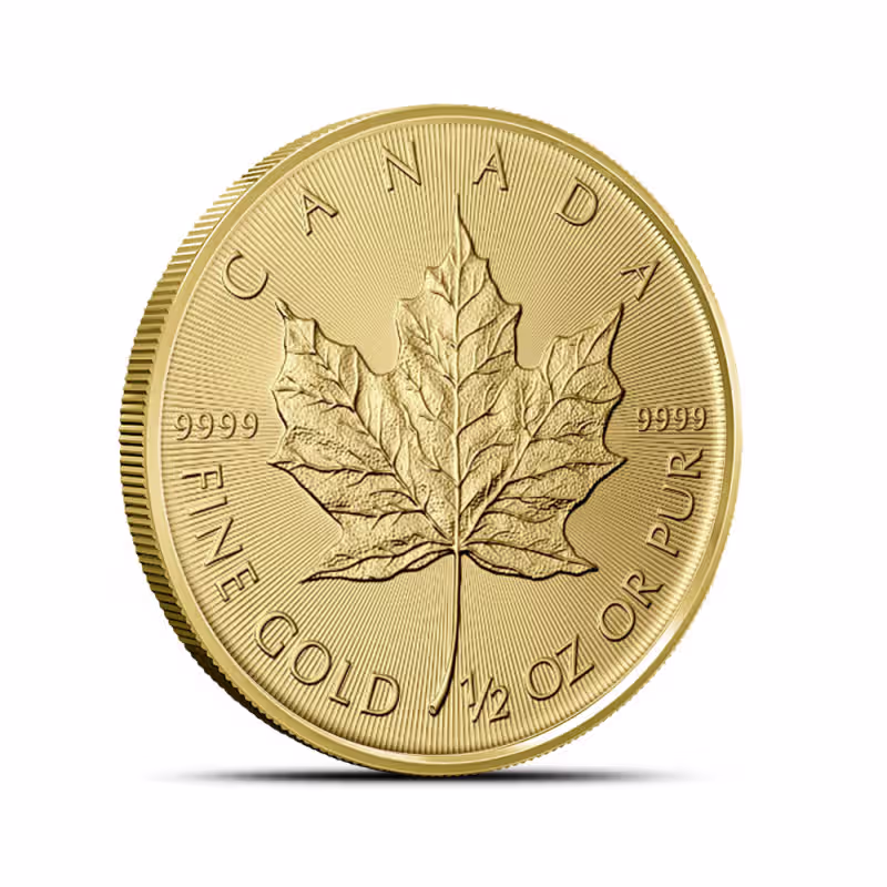 Buy 2018 1/2 oz Canadian Gold Maple Leafs