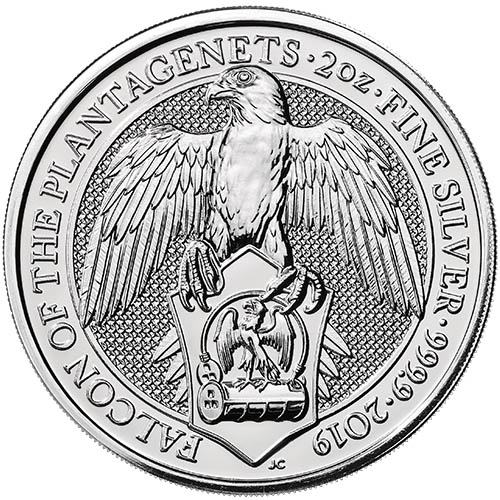 Buy 2019 2 oz British Silver Queen's Beast Falcon Coins Online