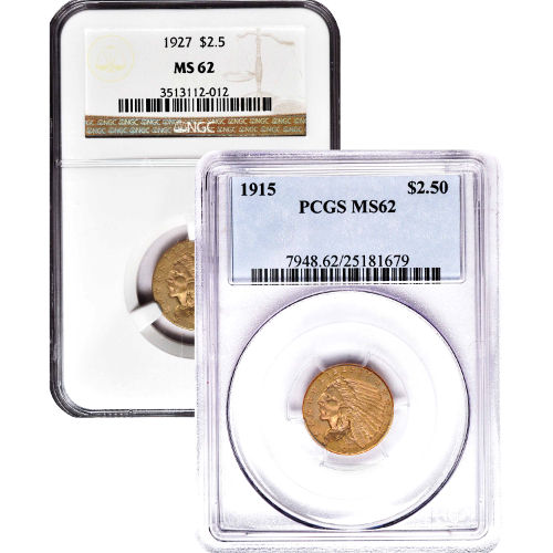 Buy $2.5 Indian Gold Quarter Eagles Online - MS62