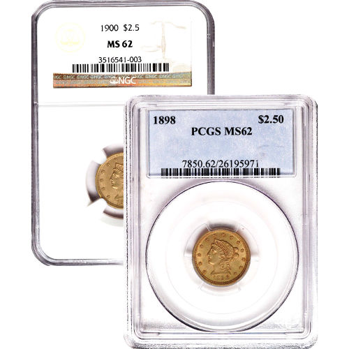 Buy $2.5 Liberty Gold Quarter Eagles Online - MS62
