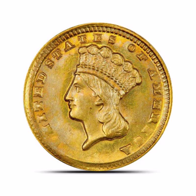 Buy Type III $1 Indian Gold Coins Online - Cleaned