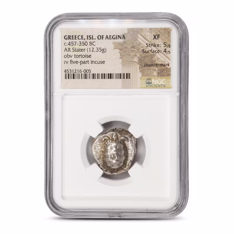 Greece, Isl. Of Aegina c.457-350 BC AR Stater NGC XF