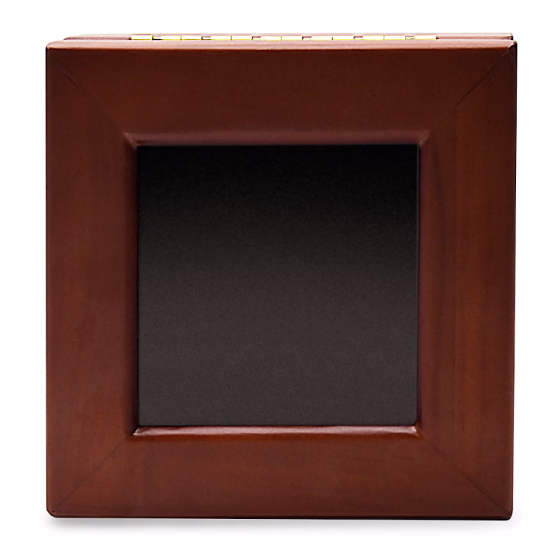 Large Air-Tite Capsule 5x5 Glass Top Teak Wooden Display Box
