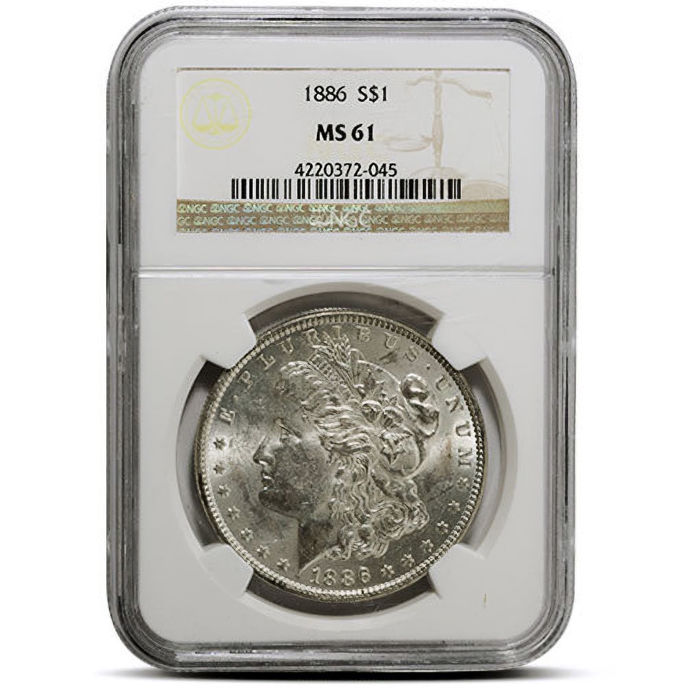 Morgan Silver Dollars MS61 (1878-1904, PCGS or NGC)