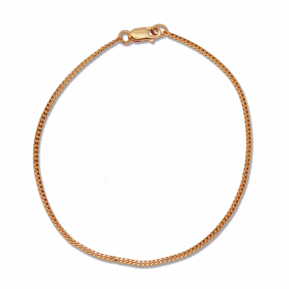 Nebü 4.6g 22K 2.3mm 17 cm Flat Curb Chain Bracelet