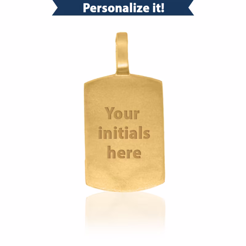 Nebü 9.7g 24K Engravable Dog Tag Pendant