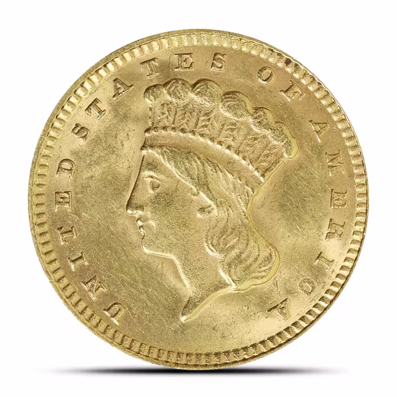 Pre-33 $1 Indian Princess Gold Coin (Type 3, BU, Random Year)