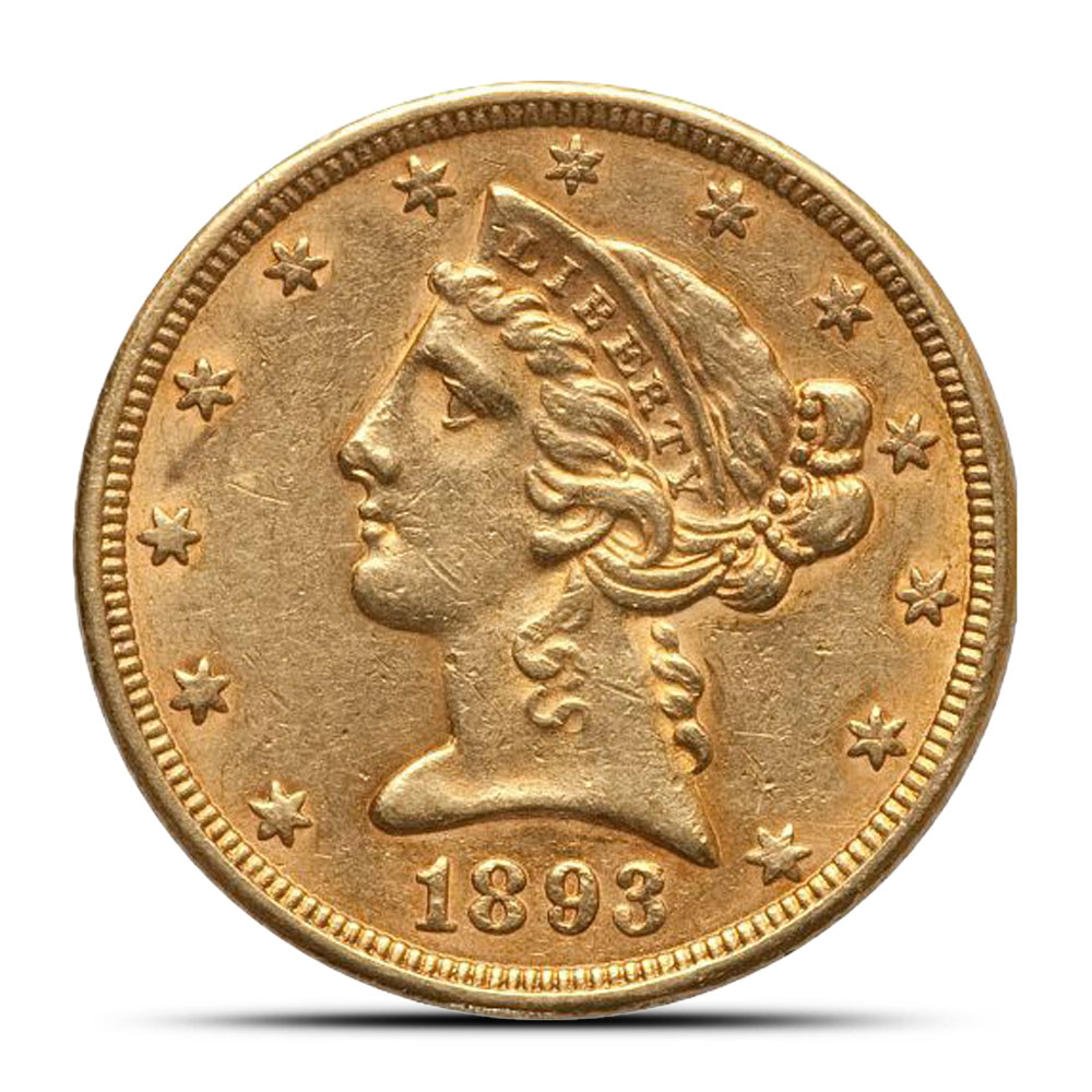 "Pre-33 $5 Liberty Gold Half Eagle Coin (XF)